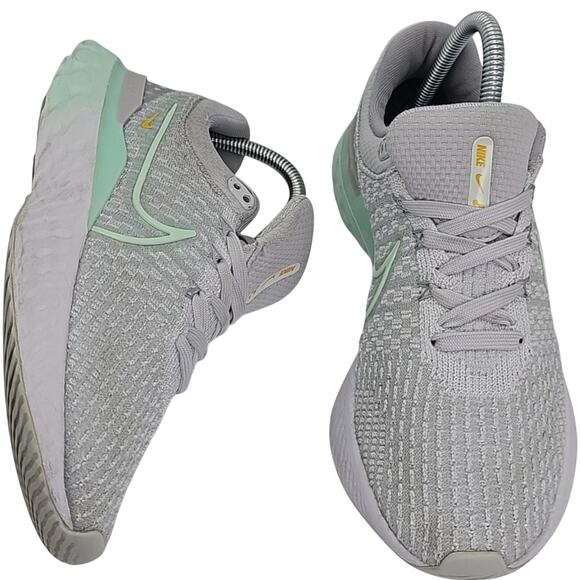 Nike React Infinity Run Flyknit 3 Platinum Mint Foam Womens 8 Running Shoes - Picture 1 of 8